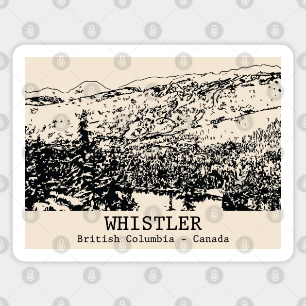 Whistler - British Columbia Magnet by Lakeric